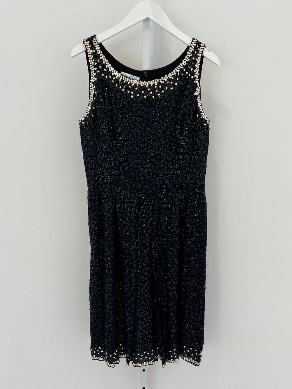 OSCAR DE LA RENTA BLACK EMBELLISHED DRESS SIZE US 10 NWOTS!